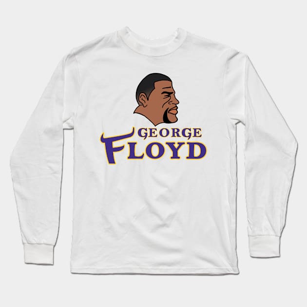 George Floyd the Viking Long Sleeve T-Shirt by Mike Hampton Art